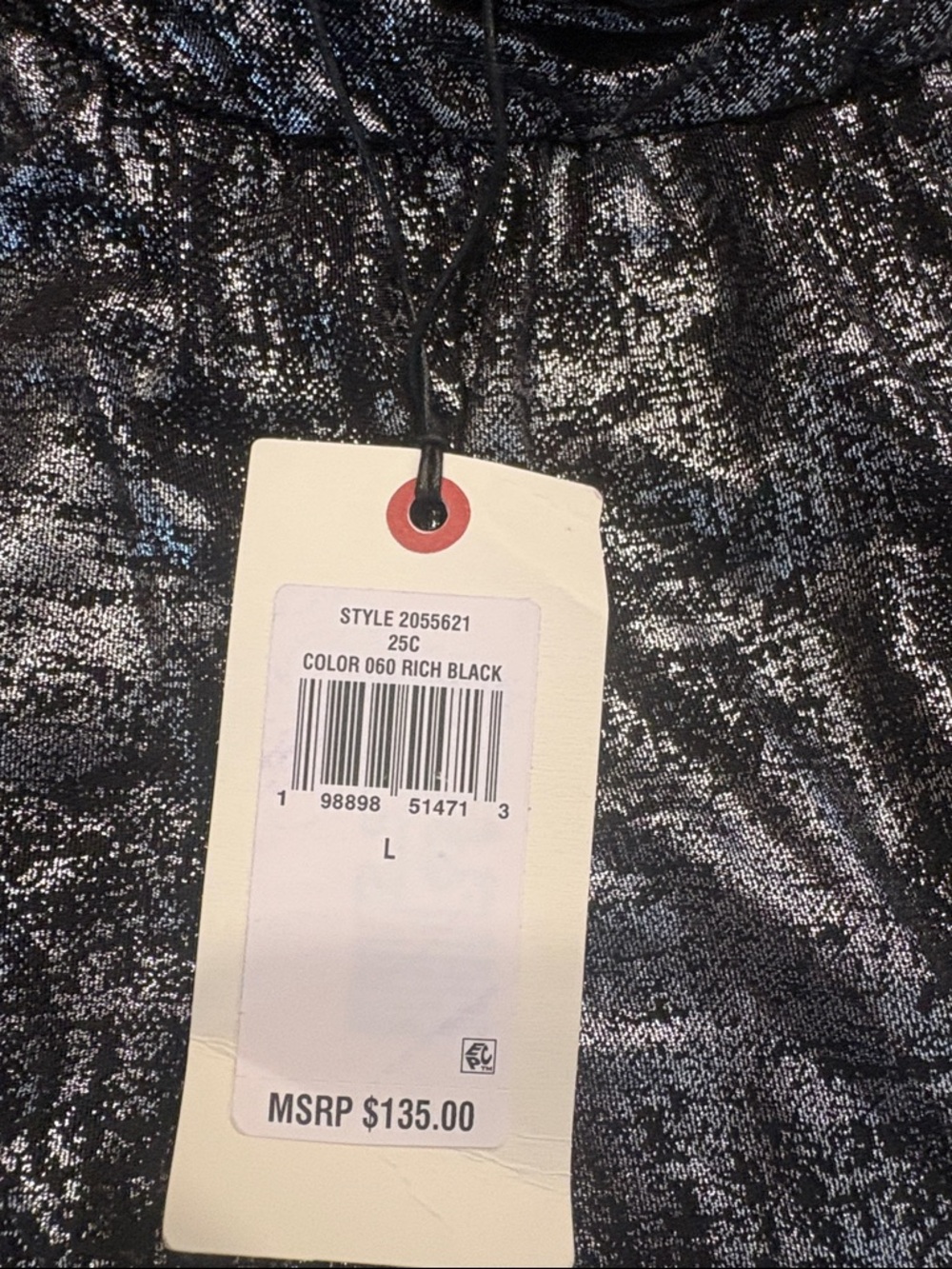 Ted Baker Silver Metallic Mock Neck Top - Picture 3 of 4